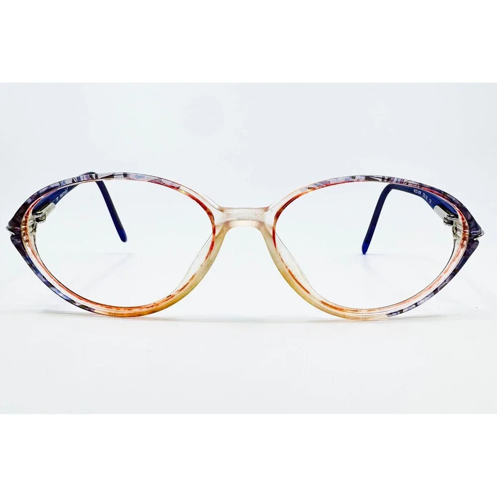Marcolin Eyeglasses Womens Blue Multi 1209 152 Oval Full Rim 130mm